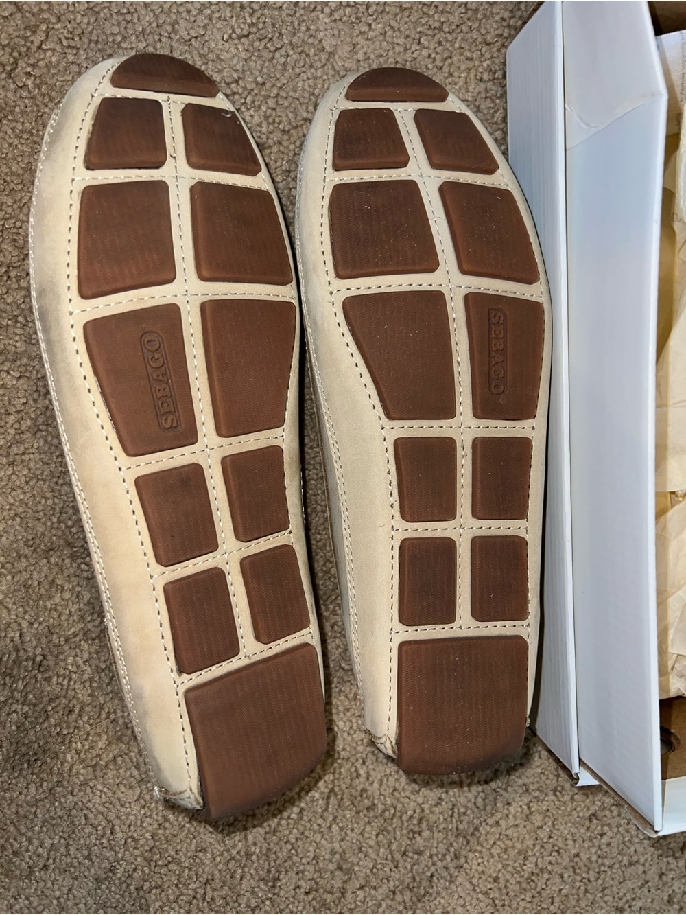 Women’s Sebago Kedge Penny Loafer Nubuck Leather Driver Moccasins – 7.5 Taupe - Picture 10 of 13